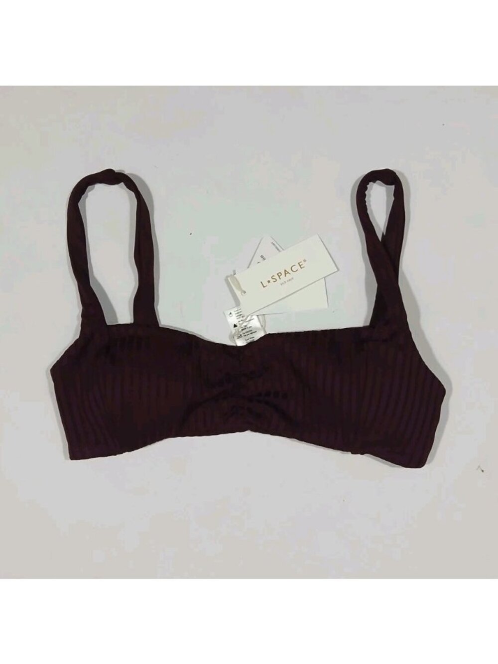 New L*Space Effie Ribbed Bikini Top